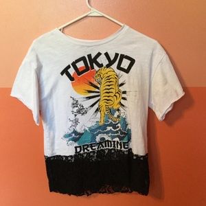 Forever 21 Tokyo Tiger Lace T-Shirt